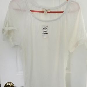 Winter White off the shoulder size L top